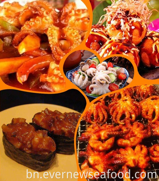 হিমায়িত শিশু অক্টোপাস বিক্রয়ের জন্য সুস্বাদু সীফুড